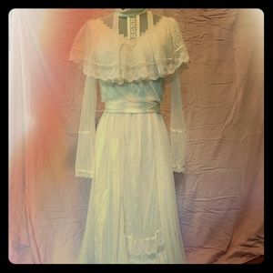 Gunne Sax Vintage Off-White Lace Dress